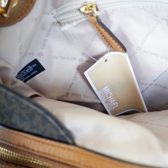 Michael Kors Jet Set Item LG Chain Tote MK Brown - Picture 8 of 8